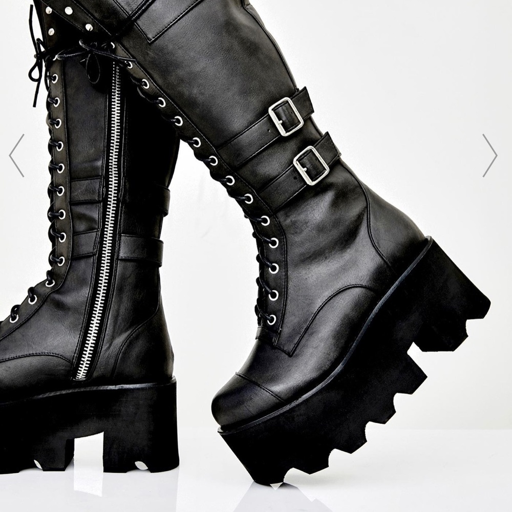SOLD**Jane Doe Knee high platform boots